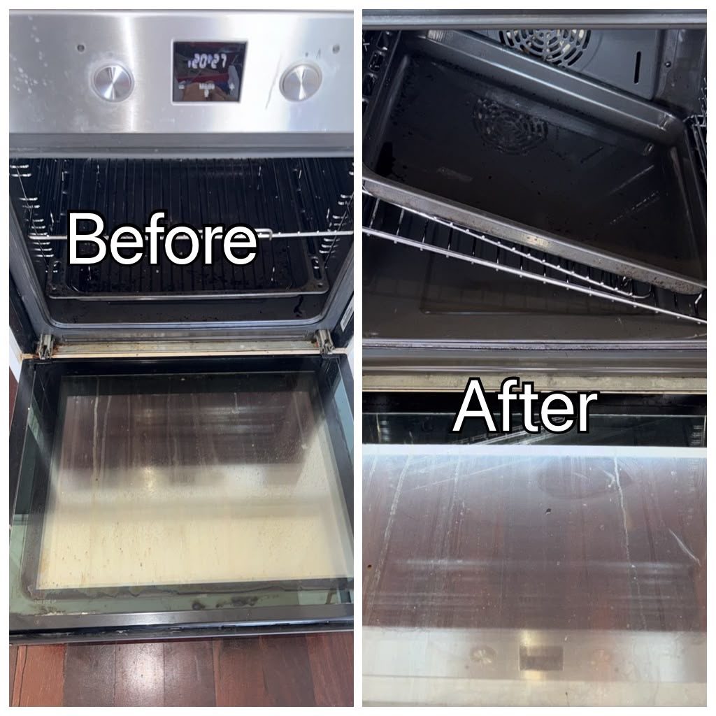 Perth Bond Cleaners oven before and after deep clean in Perth